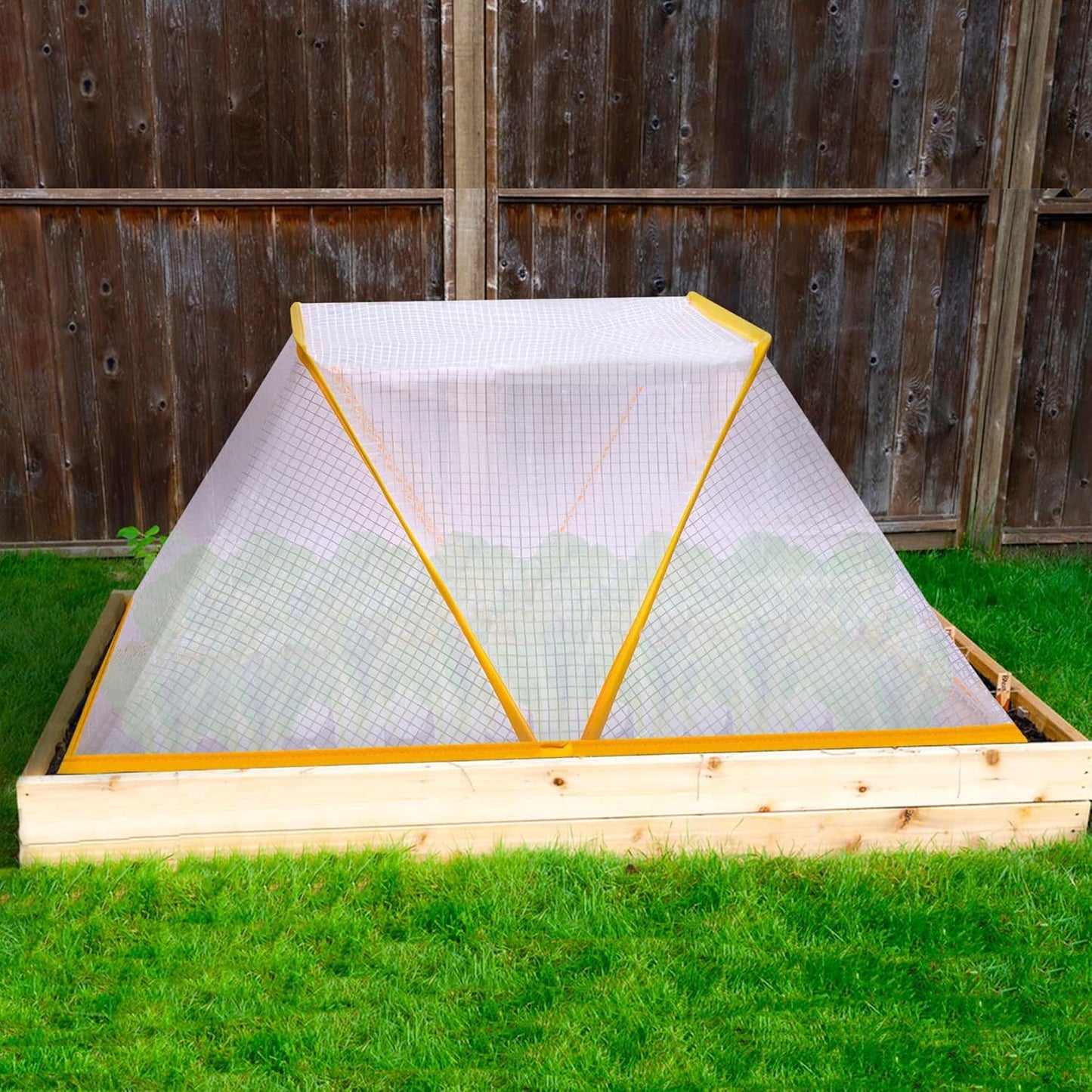 3 piece White Foldable Raised Garden Bed Cover - Vegetable Plant Protector(80 x 34 x 35 cm) V888-ELOSUNG34111