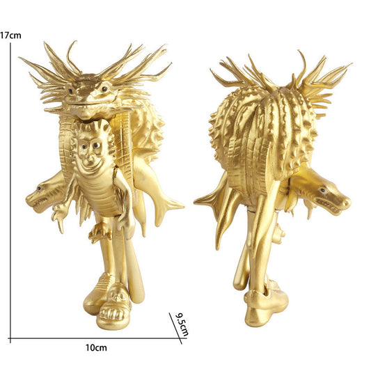 Monkey Whimsical Creature & Monster Figurine Collection - Set of Bizarre PVC Mini Toys for Desk Decor V888-ELOSUNG34864