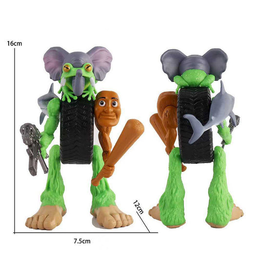 Whimsical Creature & Monster Figurine Collection - Set of Bizarre PVC Mini Toys for Desk Decor V888-ELOSUNG34865