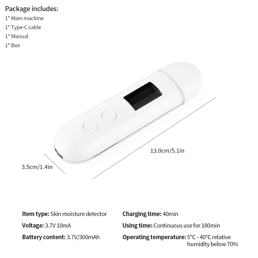 Smart Skin Analyzer with Multi-Function Detection - Measures Hydration, Oil, Elasticity, Skin Age & V888-ELOSUNG35658