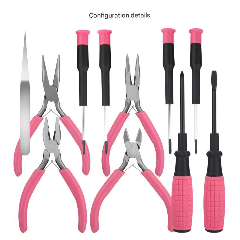 11-Piece Precision Craft & Jewelry Making Tool Kit with Portable Case - Pliers, Screwdrivers & Tweezers for V888-ELOSUNG35762