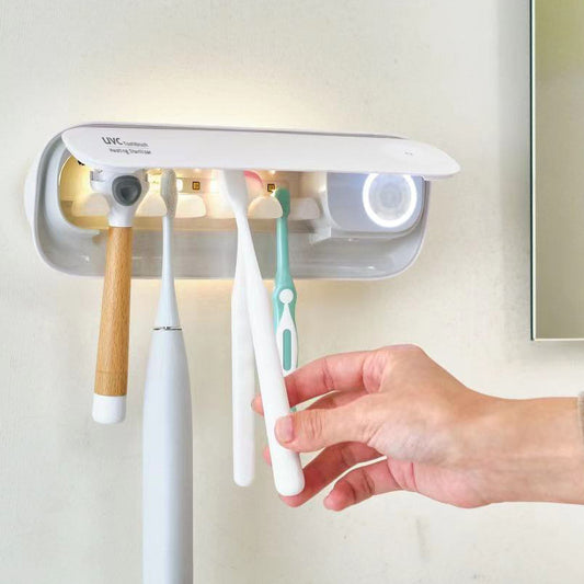 Smart UVC Toothbrush Sterilizer & Holder with Heat Drying, Radar Sensor Night Light(white) V888-ELOSUNG35840