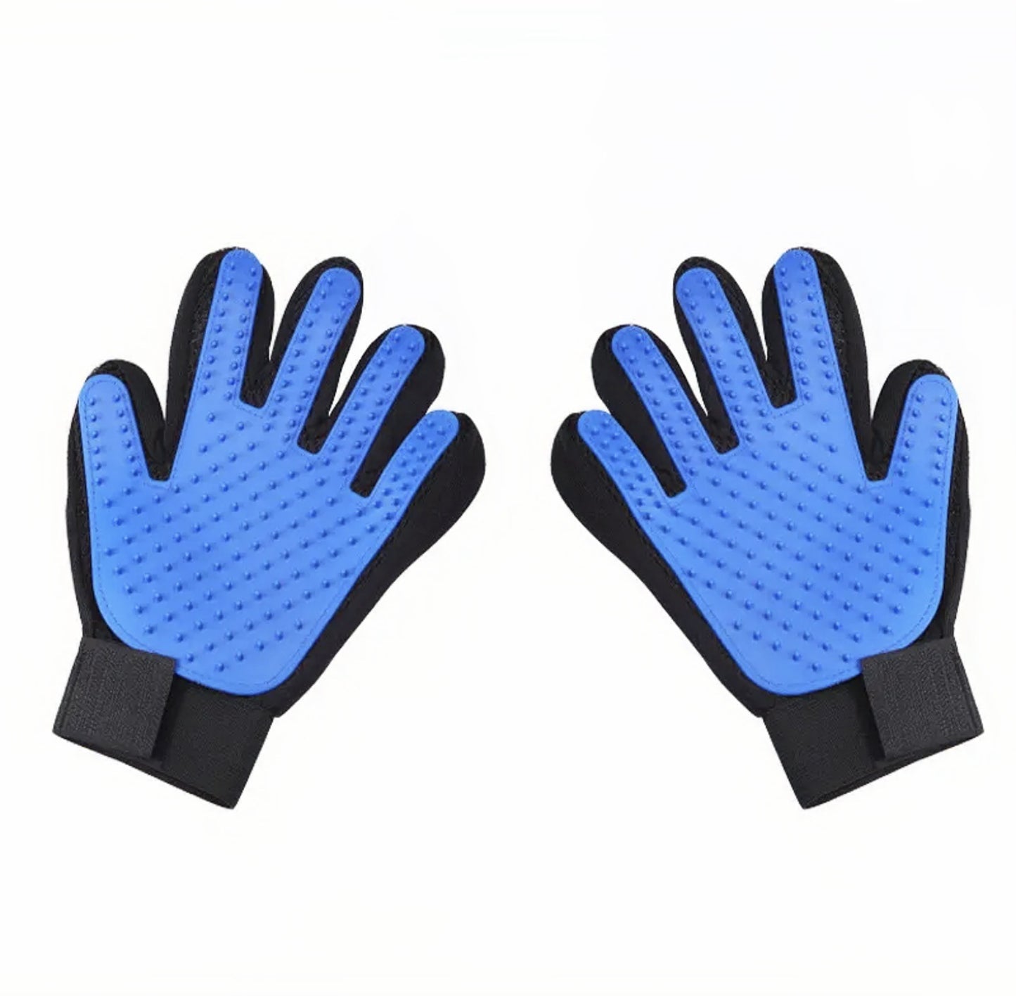 3 Pairs Blue Pet Grooming Gloves for Dogs & Cats - Deshedding, Bathing & Massage Brush V888-ELOSUNG36560