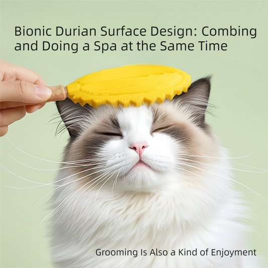 Green Pet Durian Massage Comb 2-Pack - Cat Deshedding Brush with Dual-Sided TPR Design for Soft Skin and Fur V888-ELOSUNG36719