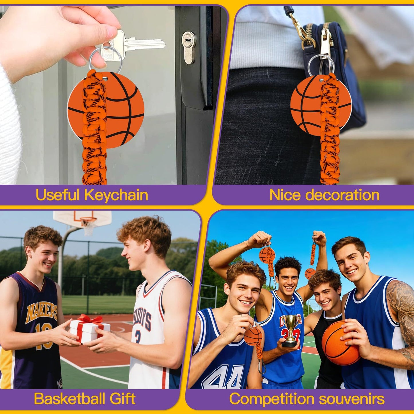 White DIY Volleyball Keychain - Acrylic Ball Pendant with Nylon Rope, 2-Pack V888-ELOSUNG36940