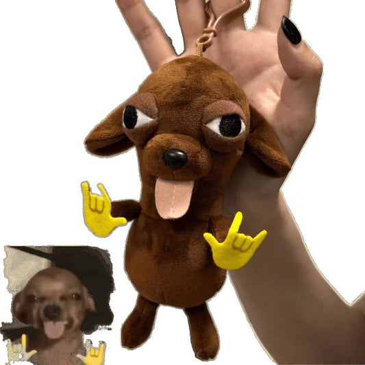 Abstract Chihuahua Plush Keychain - "Evil" Chihuahua Doll Backpack Charm, Collectible Gift for Friends V888-ELOSUNG38350