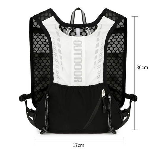 Black 5L Breathable Hydration Vest Pack - Sweat-Wicking Running Bag, Cross-border Cycling Backpack, Marathon V888-ELOSUNG38384