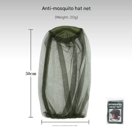 10-Piece Set: Outdoor Fishing & Night Fishing Mosquito Head Net - Insect Repellent Hat Mesh, Sun Protection, V888-ELOSUNG38389