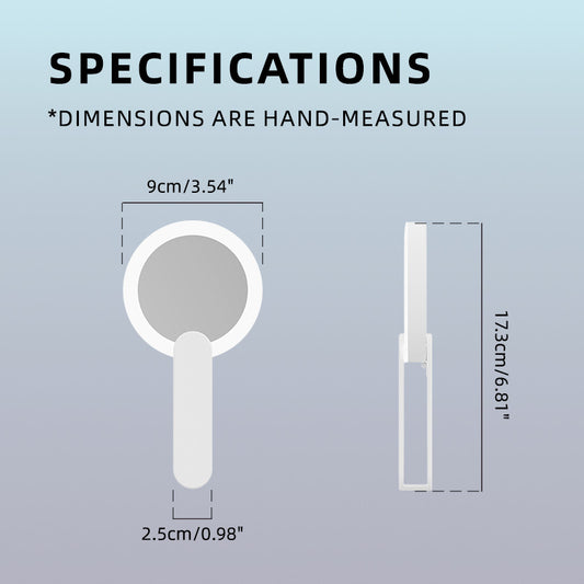 Portable LED Makeup Mirror Foldable Handheld Vanity Light Compact Travel Cosmetic Mirror for Women and V888-ELOSUNG38605