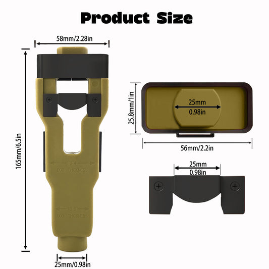 Door Latch Mortise Tool 25mm - Precision Woodworking Jig for Lock Faceplate Installation - Hammer-Driven V888-ELOSUNG38741