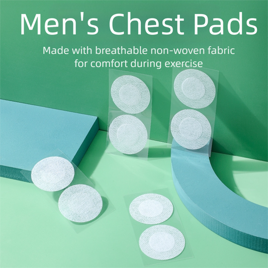 Men's Skin Color Invisible Chest Sticker (4.5cm) - TPU Anti-Scratch Sports Style V888-ELOSUNG39163