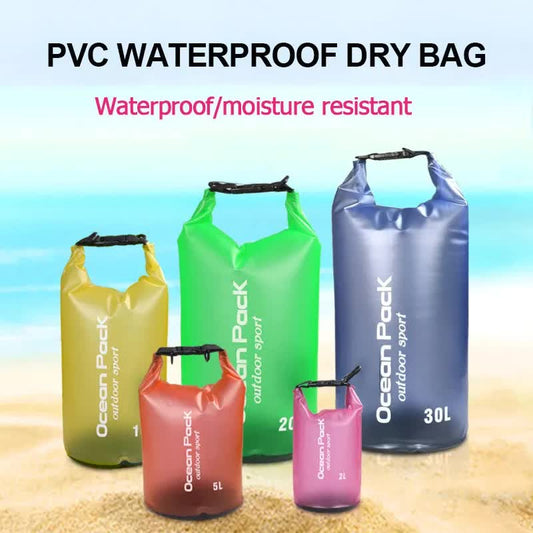 Black 5L PVC Waterproof Swimming Bag Bonus with Waterproof Phone Pouch - Roll-Top Floating Dry Gear Bags for V888-ELOSUNG39835