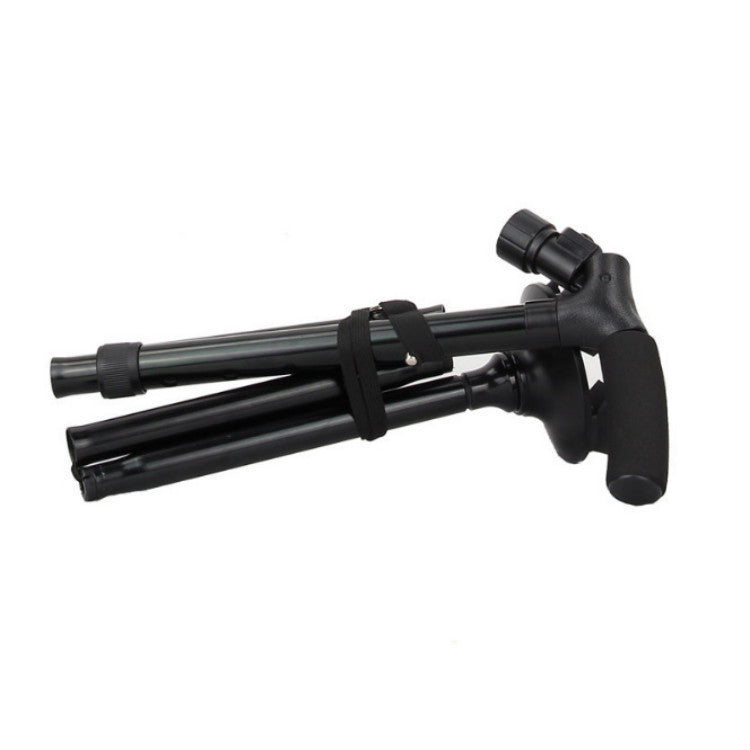 Folding LED Walking Cane with Dual Handle - Adjustable(88-98CM), Anti-Slip 4-Prong Base, and Stand-Up V888-ELOSUNG39908