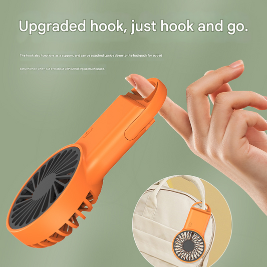 2-PCS Green New Portable Handheld Air Cooler Fan - Foldable Desktop USB Rechargeable Mini Fan with Climbing V888-ELOSUNG40214