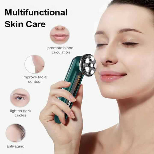 Green 4-in-1 RF EMS Facial Beauty Device Skin Tightening and Lifting Massager with LED Light Therapy V888-ELOSUNG40560