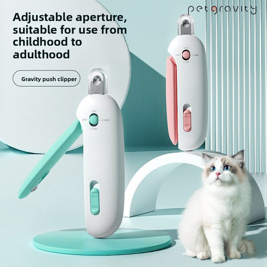 2-PCS Green Adjustable Pet Nail Clipper with Safety Guard Professional Cat Dog Claw Trimmer with Hidden Nail V888-ELOSUNG40835