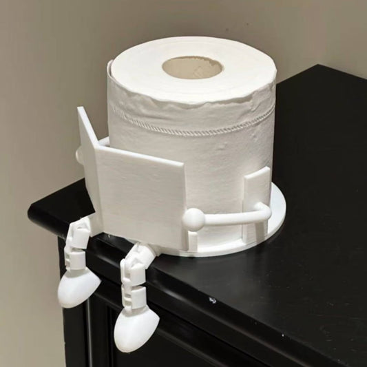 2-PCS Black Novelty 3D Printed Reading Figure Toilet Roll Holder Fun Desktop Paper Stand Ornament for V888-ELOSUNG40931