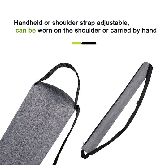 Black Insulated Golf Beer Cooler Bag Cylindrical Tube Design with PEVA Lining 25cm Portable Crossbody V888-ELOSUNG40971