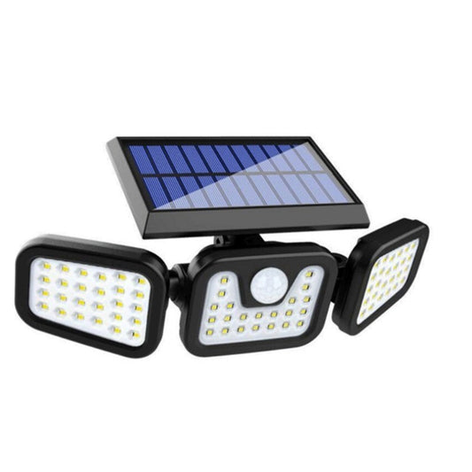 Solar Outdoor Security Lights Motion Sensor 74 LED - 3 Adjustable Heads Flood Light IP65 Waterproof for V888-ELOSUNG41270