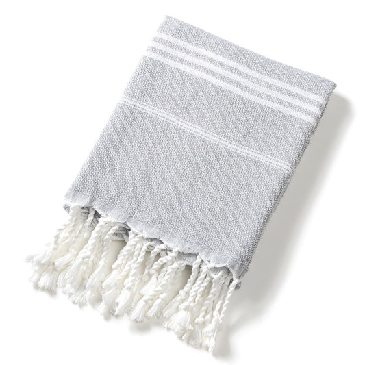 3 Pack Turkish Style Beach Towel Set 90x180cm - Quick Dry Lightweight Large Peshtemal Bath Sheet with Tassels V888-ELOSUNG41345