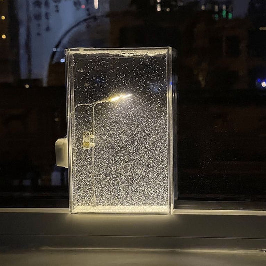 DIY Snowy Street Lamp Night Light Kit - Liquid Glitter Floating Snow Globe Effect - LED Acrylic Desk Display V888-ELOSUNG41785