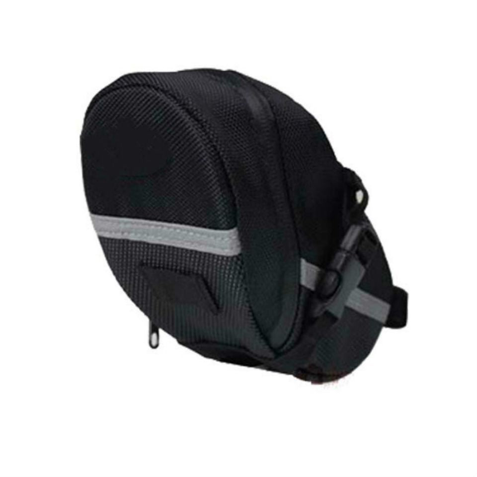 Bike Saddle Bag Under Seat Storage Pouch - Compact 600D Cycling Wedge Pack with Reflective Strip & Tail Light V888-ELOSUNG41856