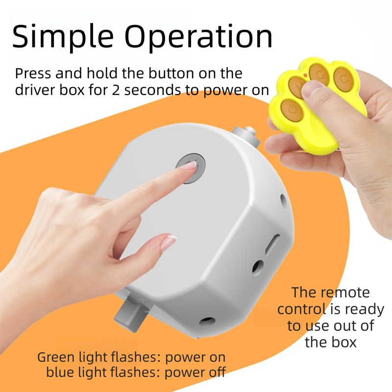 Yellow Durable TPU Smart Interactive Electric Pet Toy Ball With Remote - Automatic Normal & Crazy Mode V888-ELOSUNG42001