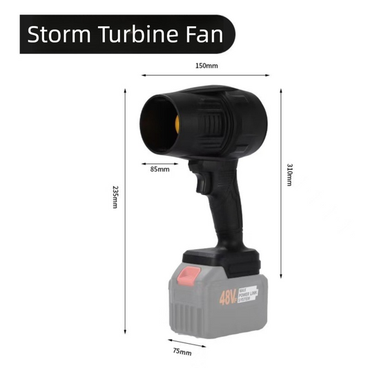 Black Ultra-High Power Cordless Turbine Air Blower With Lithium Battery & Australian Plug Kit - 30,000 RPM V888-ELOSUNG42177