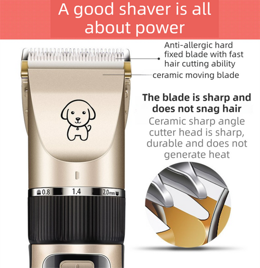 Black K5 Lightweight Pet Precision Grooming Clipper - USB Rechargable, Low Noise Dog & Cat Hair Trimmer with V888-ELOSUNG42847