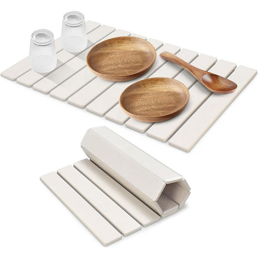 30x40cm Foldable Marble Pattern Kitchen Dish Drainer(Style 3) - Ultra-Absorbent Natural Stone Mat, V888-ELOSUNG42996