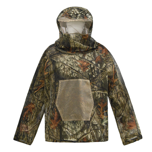 Jungle camouflage Camouflage Mosquito Repellent Suit Ultra-Fine Mesh Hooded Ghillie Suit for Outdoor Hunting V888-ELOSUNG43200