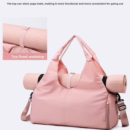 Apple green Women Large Capacity Yoga Gym Bag with Shoe Compartment and Mat Strap Water Resistant Travel V888-ELOSUNG43318