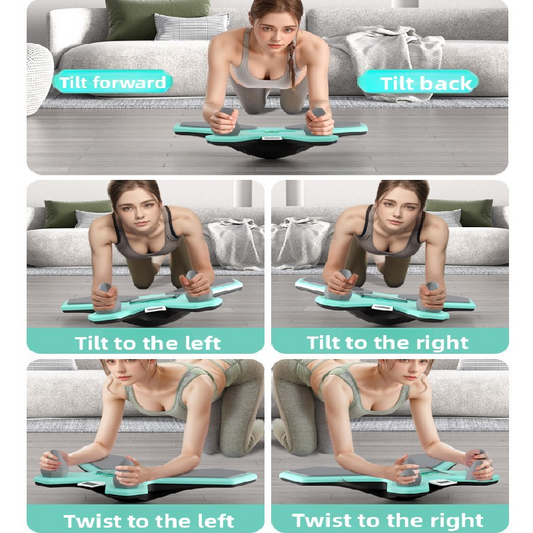 Black Multi-functional Balance Board with Timer for Core Training and Fitness Entertainment, Home Workout V888-ELOSUNG43452
