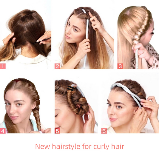 2-PCS Coffee color leopard print Heatless Hair Curler Set Extra Long Overnight Soft Ribbon for Natural Big V888-ELOSUNG43491