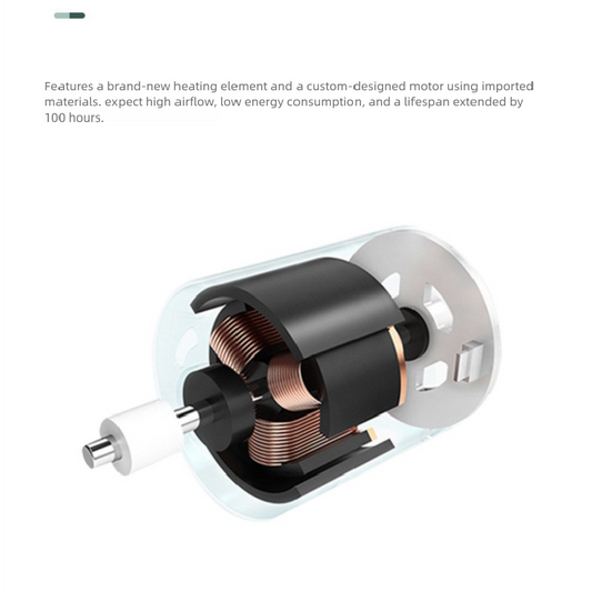 Black 1000W Professional Hot Air Brush with 3-Temperature & 2-Speed Control - Dual Voltage Hair Styler for V888-ELOSUNG43786