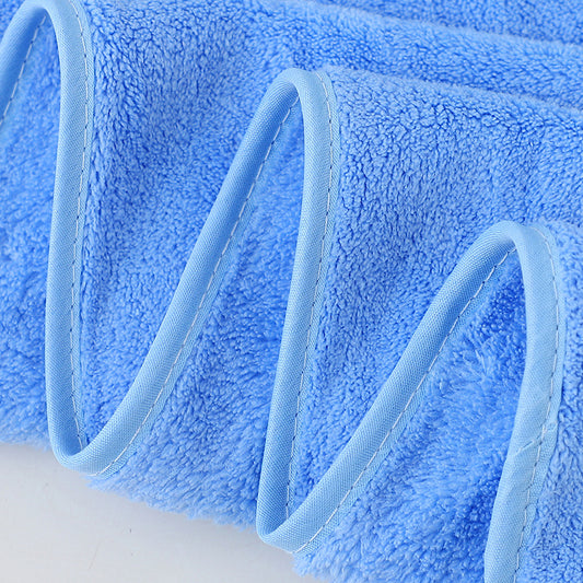 Beige Coral Fleece Thick Towel and Bath Towel Set - 4 Face Towels and 2 Bath Towels in Solid Colors, Highly V888-ELOSUNG43840