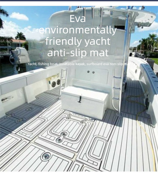 EVA Faux Teak Boat Flooring Sheet Marine Decking Mat Self Adhesive Non Slip Foam for Yacht Caravan & RV (Dark V888-ELOSUNG44110