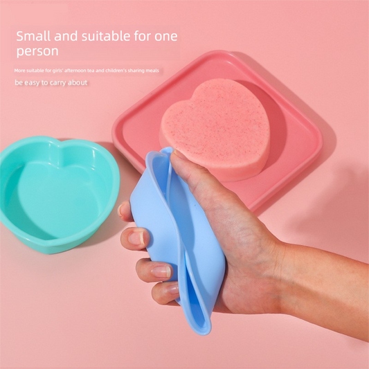 Heart Shaped Silicone Baking Mould - Non-Stick Mousse Cake & Jelly Pan - Easy Release Polished Interior for V888-ELOSUNG44433