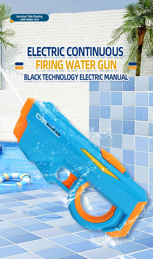 Electric Water Gun Automatic Continuous Fire Squirt Toy 8m Range Rechargeable Battery Outdoor Pool Beach Fun V888-ELOSUNG44613
