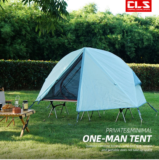 Single Person Off-Ground Camping Tent Portable Folding Bed Cover with Mosquito Net UV-Resistant Fishing Tent V888-ELOSUNG44636