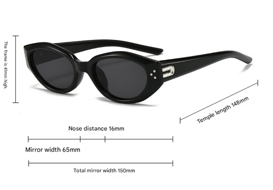 Light Shallow Tea Full Grey Retro Oval Sunglasses for Women | Face-Slimming High-End Design | Ultra-Light UV V888-ELOSUNG46628