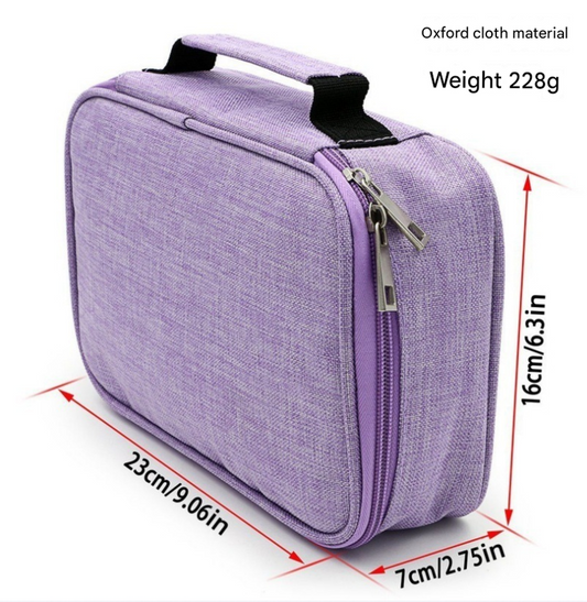 Grey Multi-functional Oxford Cloth Storage for Students, Large Capacity 72-Slot Pencil Case -Artists & V888-ELOSUNG46700