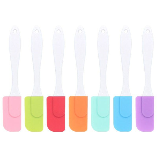 7 Pcs Blue Detachable Silicone Spatula - Food Grade Heat Resistant Baking Scraper for Cream, Jam & Batter - V888-ELOSUNG47262