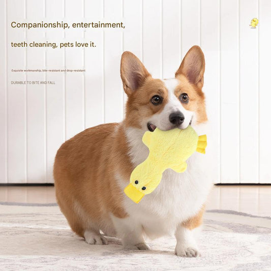 2-Pack Pink and yellow Plush Duck Dog Toy with Sound, Soft Fur and Squeaker for Teething & Dental Care - V888-ELOSUNG48138