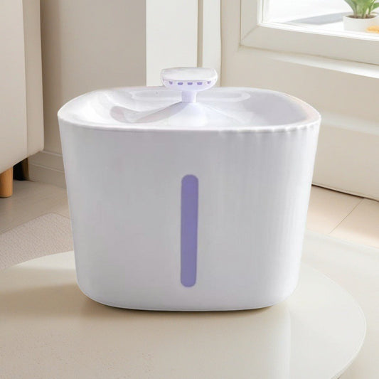 White New Pet Water Fountain - 3L Automatic Circulating Water Dispenser, Quiet Operation, Non-Wet Mouth V888-ELOSUNG48239