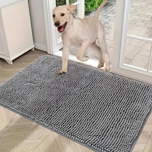Atlantic Blue 50x80 cm Extra-Thick Chenille Floor Mat for Bathrooms and Pet Use - High-Density Absorbent, V888-ELOSUNG48614