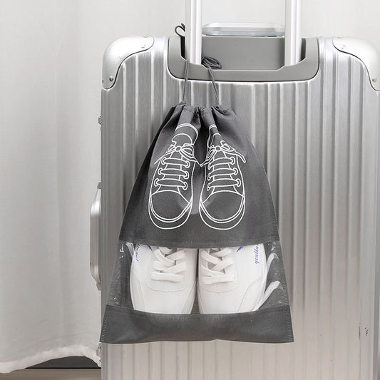 50-Pack Shoe Storage Bags - 25 Medium and 25 Large - Non-Woven Dust-Proof Travel Organiser with Transparent V888-ELOSUNG48924