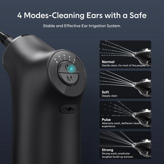 E30 Professional Electric Ear Irrigation and Ear Wax Removal Kit - Type-C Charging, 4 Pressure Levels, 200ML V888-ELOSUNG49833
