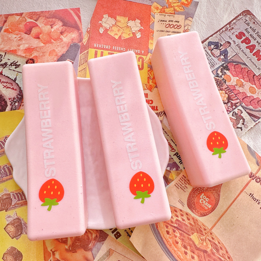 Strawberry Super Wet Soft Milk Bar Squishy Toy, Slow Rising PU Stress Relief Squeeze Stick, Ultra Soft Finger V888-ELOSUNG50206