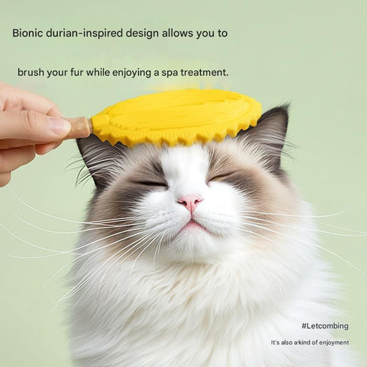 2-piece green Pet Durian Massage Grooming Brush - TPR Double-Sided Deshedding Comb for Cats Dogs - Gentle Pet V888-ELOSUNG50458